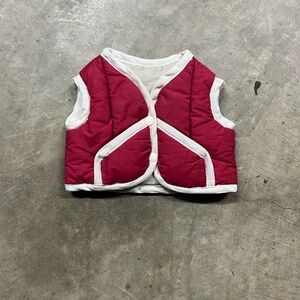 Red and White Quilted Vest